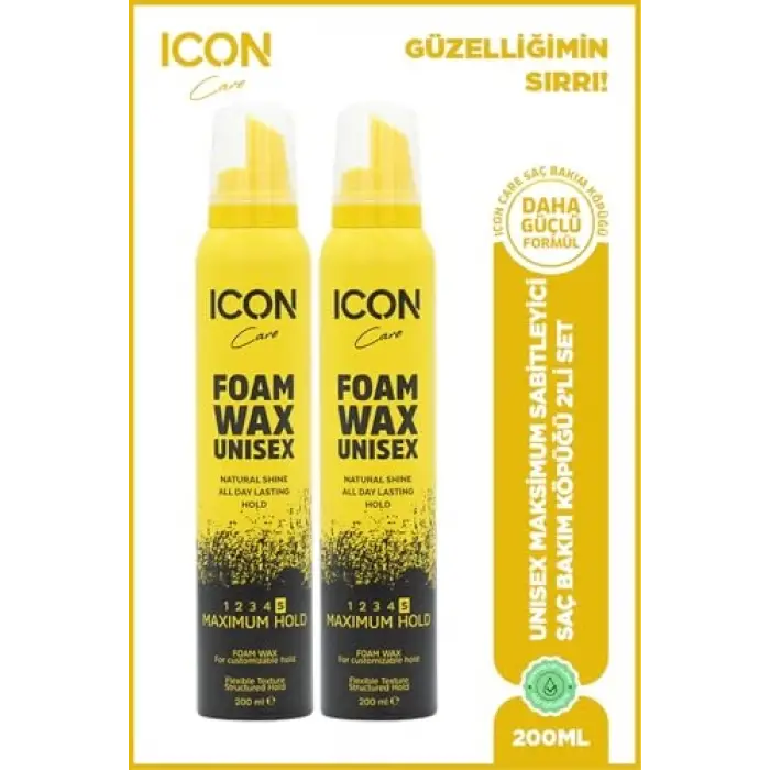 Saç Köpük Şekillendiri Wax 200ml Maximum Hold 2Lİ SET