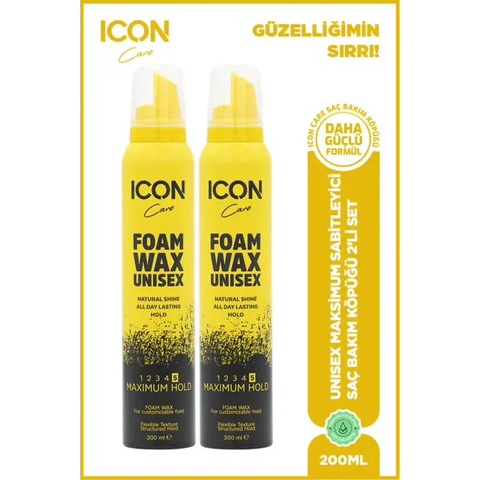 Saç Köpük Şekillendiri Wax 200ml Maximum Hold 2Lİ SET