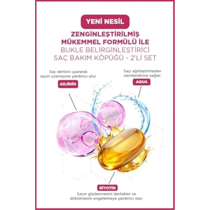 Saç Şekillendirici Köpük, Curl Define, 2li Set