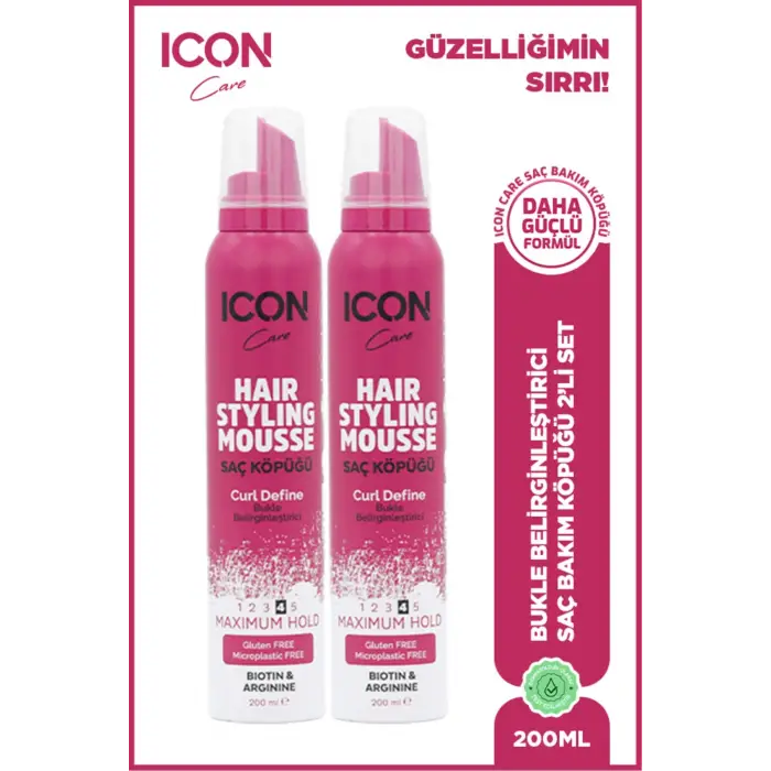 Saç Şekillendirici Köpük, Curl Define, 2li Set