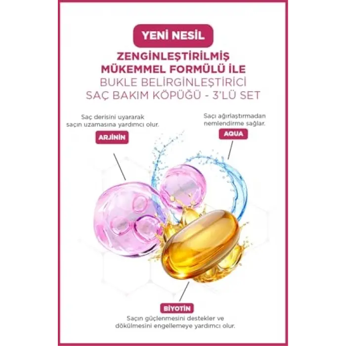 SAÇ ŞEKİLLENDİRİCİ KÖPÜK CURL DEFINE 3LÜ SET