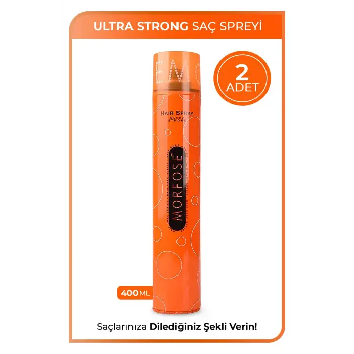 Saç Spreyi Ultra Strong Turuncu 400 Ml 2 Adet