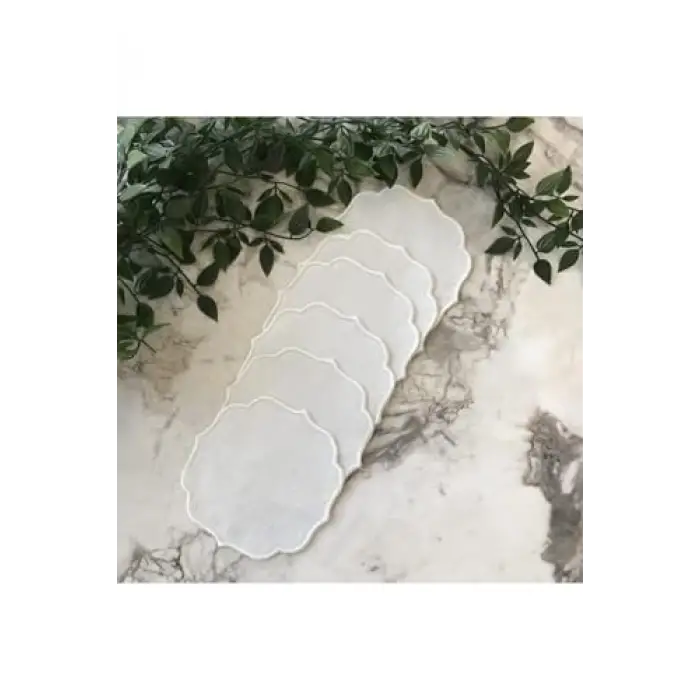 Sade Ekru Kokteyl Peçetesi, 6lı