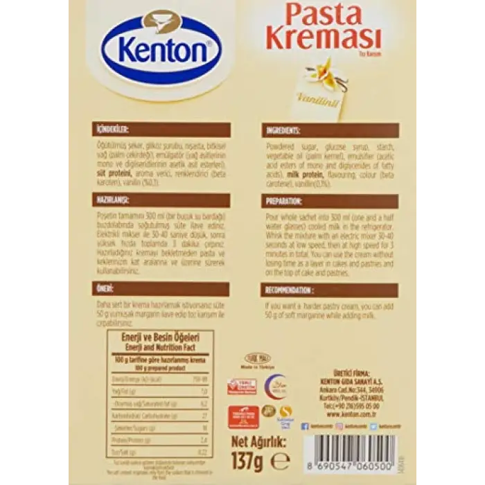 Sade Pasta Kreması, 137 g