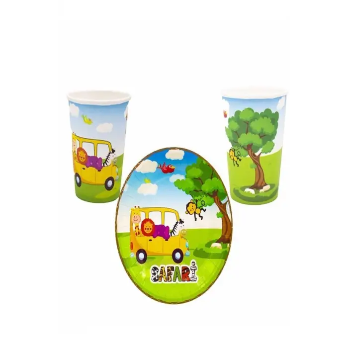 Safari Tabak Bardak Set 8 Adet