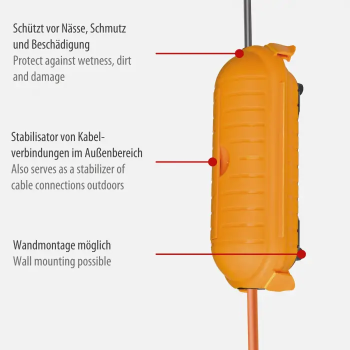 Safe-Box Kablo Koruyucu Kapsüllü Bıg IP44 Dış Mekan Sarı