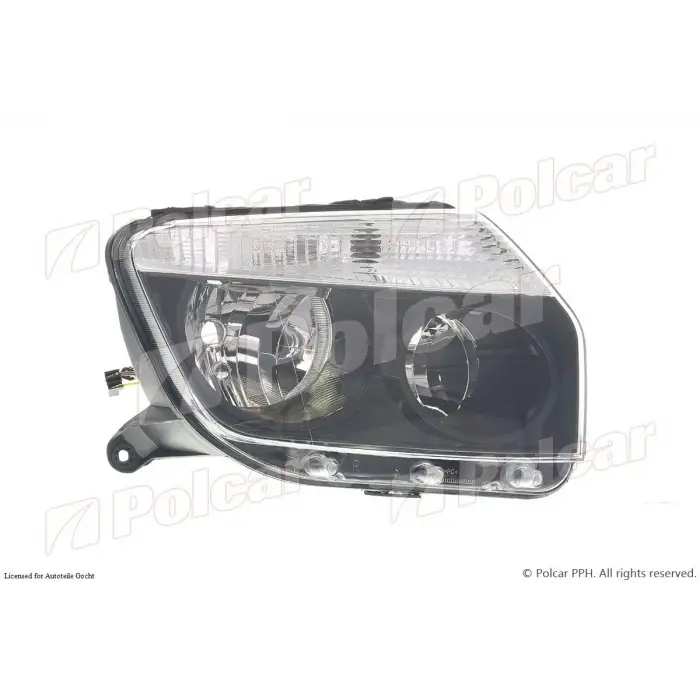 Sağ Manuel Far, Siyah Çerçeveli, Dacia Duster 2010-2013 Ayf 404524