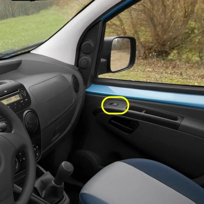 Sağ Ön Kapı Cam Açma Düğmesi, Çerçeveli, Citroen Nemo ile uyumlu 2008-2017