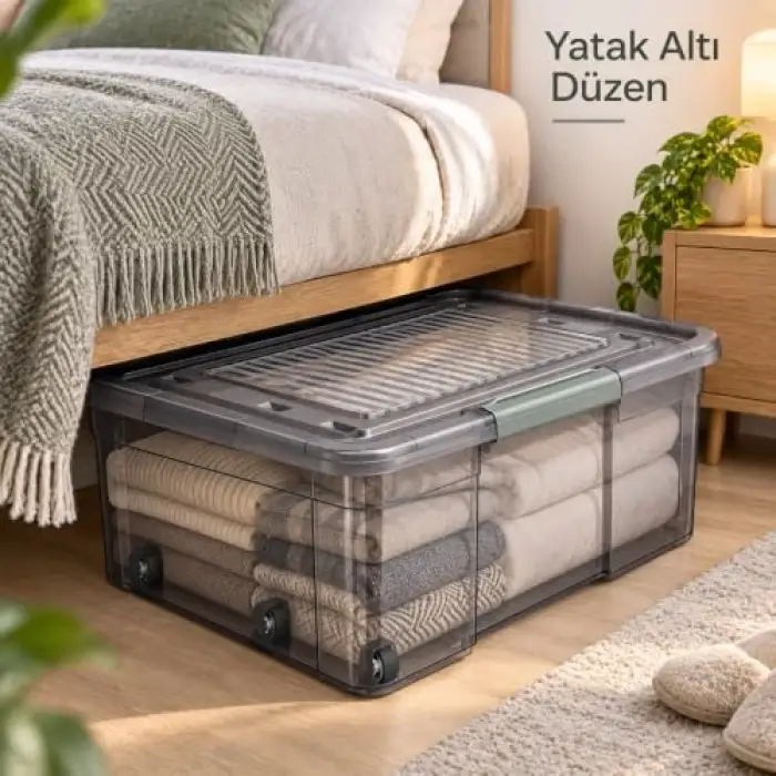 Saklama Kutusu, Tekerlekli Şeffaf