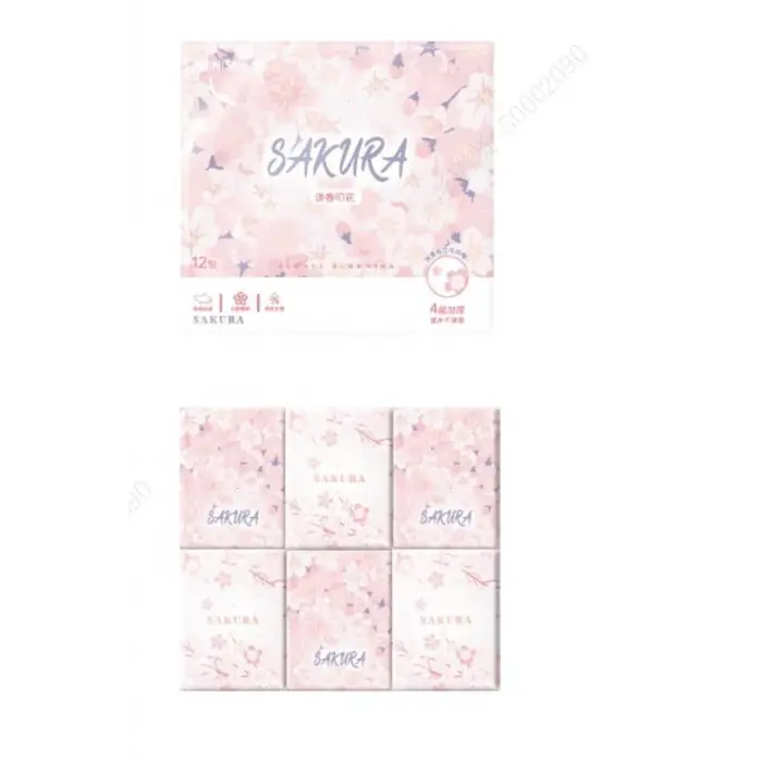 Sakura Serisi Kağıt Mendil, (18 Adet)