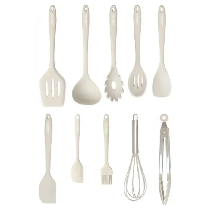 Salvatore 10 Parça Spatula Set Vanilya