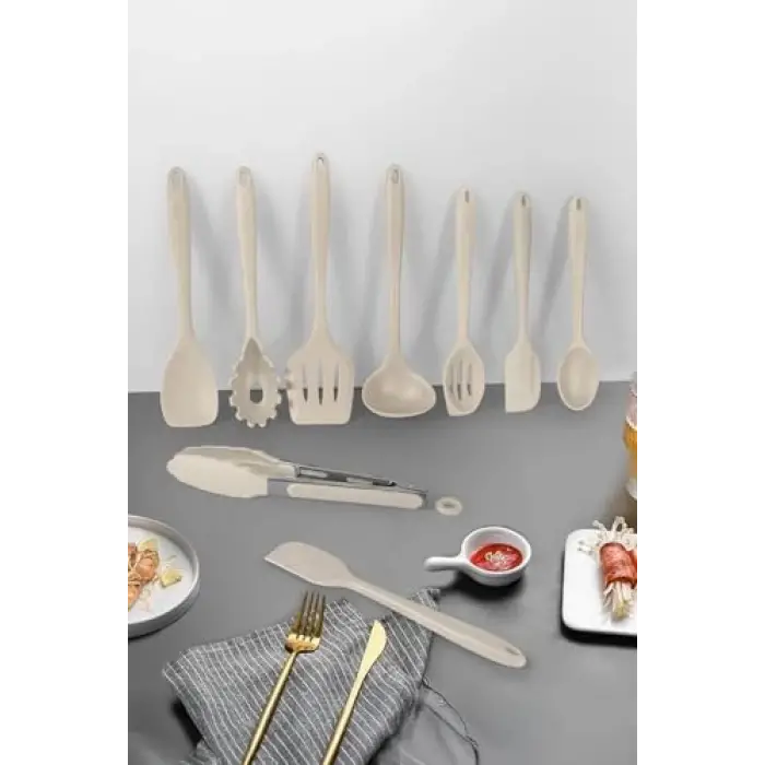 Salvatore 10 Parça Spatula Set Vanilya