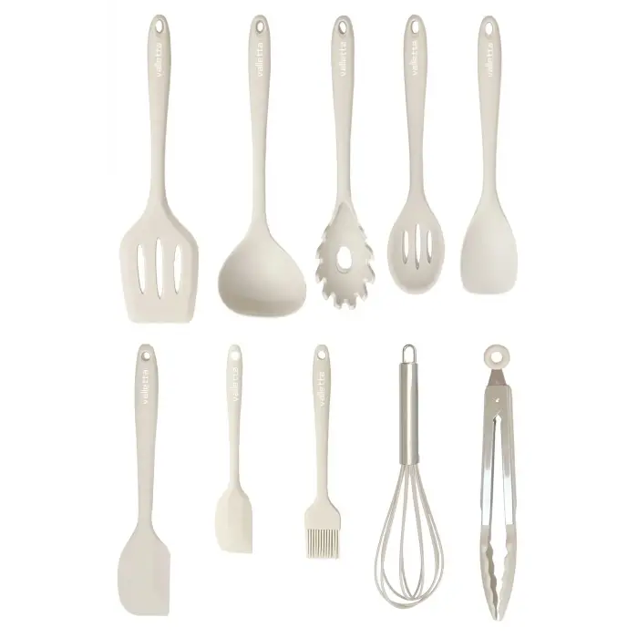Salvatore 10 Parça Spatula Set Vanilya