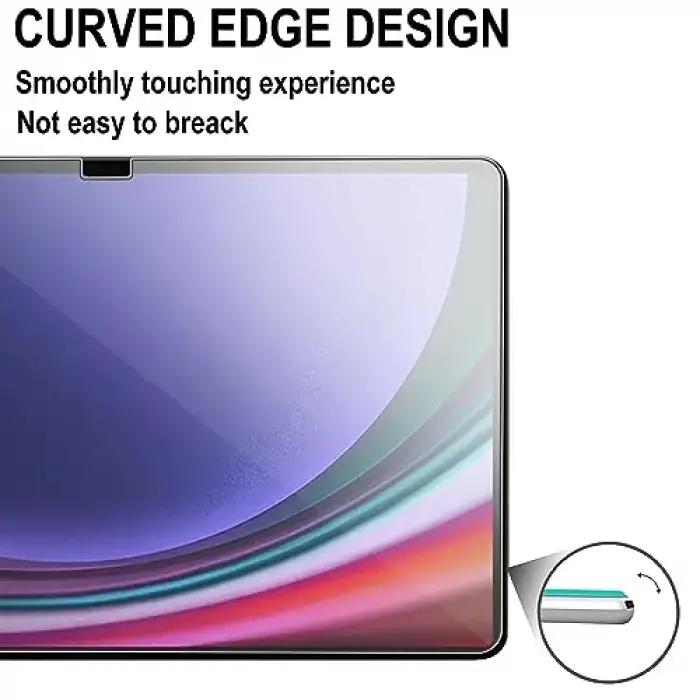 Samsung Galaxy Tab S10 Plus 2024/Tab S9 FE Plus/S9 Plus/S8 Plus/S7 FE/S7 Plus 12.5 inç 2023, 2 Paket HD Yüksek Sertlik Çizilmez Anti-Parmak İzi Temperli Cam için Ekran Koruyucu