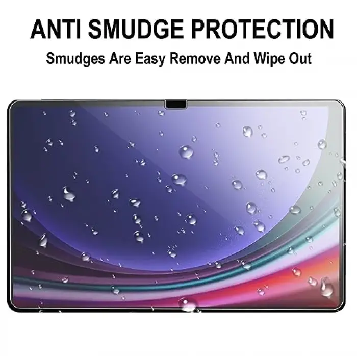 Samsung Galaxy Tab S10 Plus 2024/Tab S9 FE Plus/S9 Plus/S8 Plus/S7 FE/S7 Plus 12.5 inç 2023, 2 Paket HD Yüksek Sertlik Çizilmez Anti-Parmak İzi Temperli Cam için Ekran Koruyucu