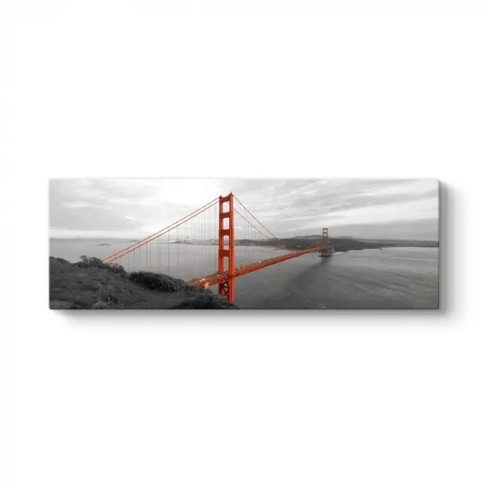 San Francisco Köprüsü Panorama Tablosu 150 x 50
