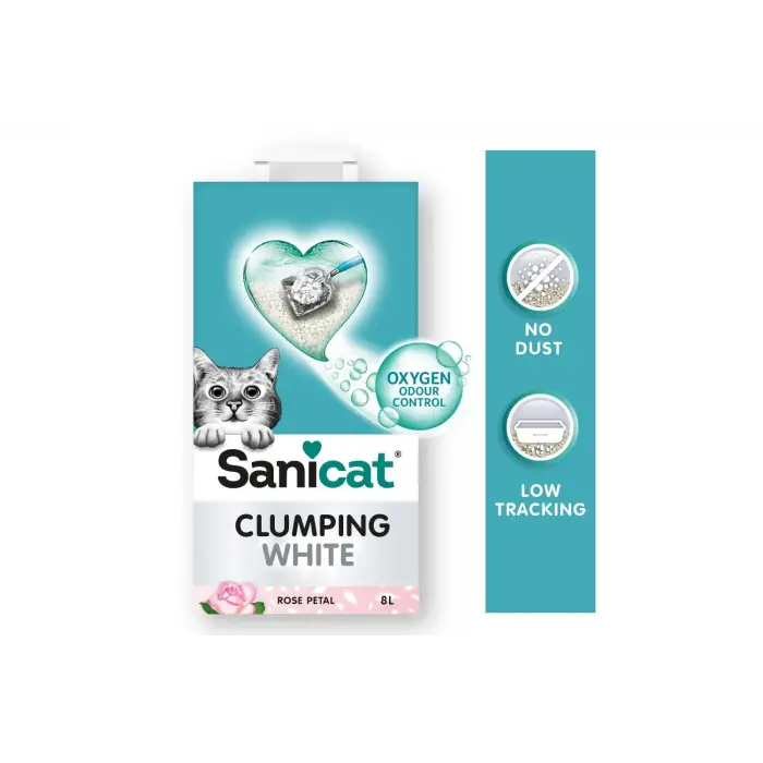 Sanicat Clumping White Rose 8L