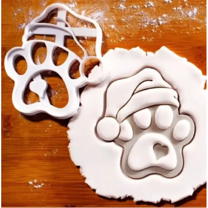 Şapkalı Köpek Pati Kurabiye Kalıbı
