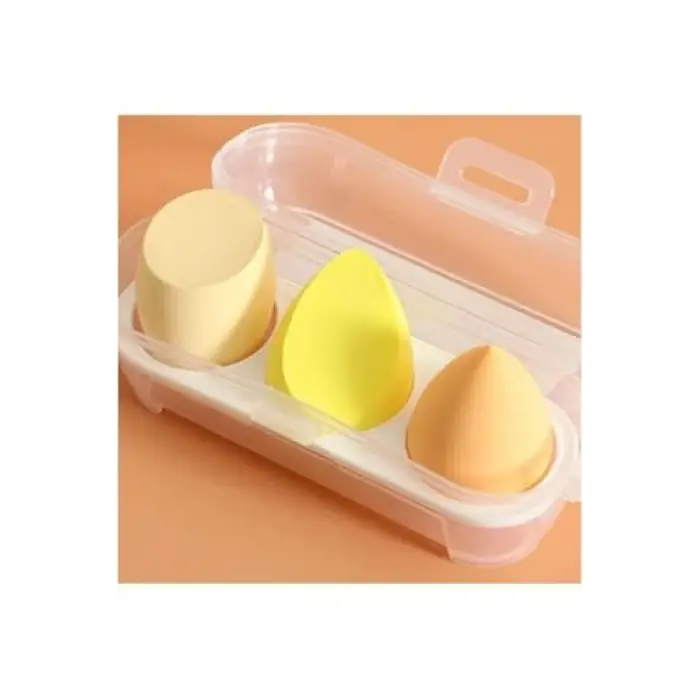 Sarı 3lü Standlı Makyaj Süngeri Seti