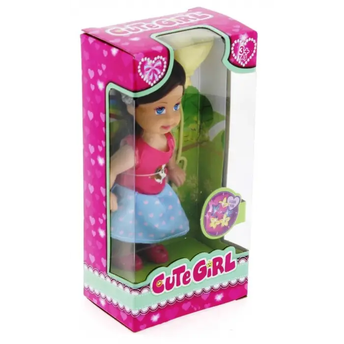 Sarı Balonlu Kumral Mini Bebek