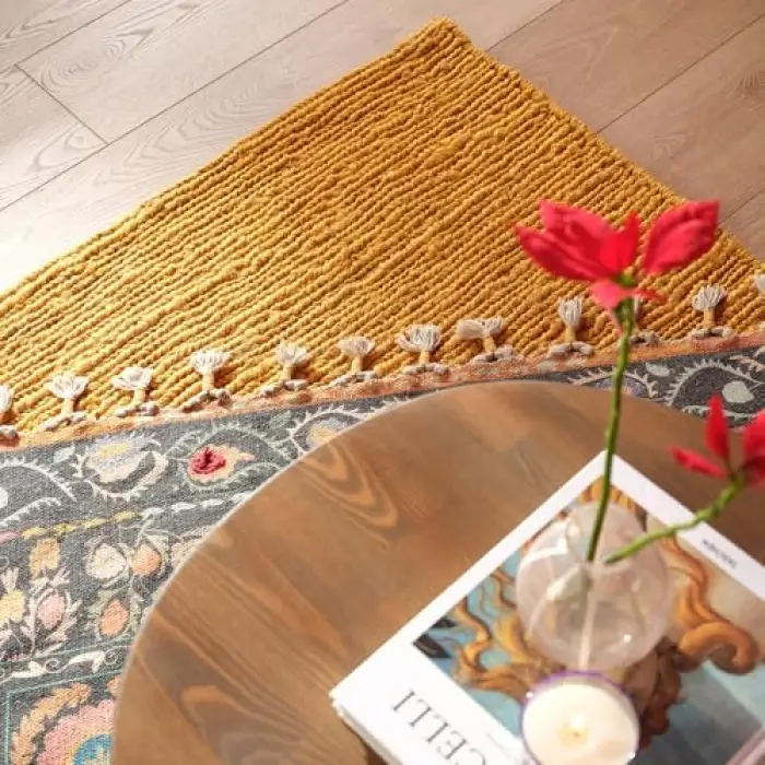 Sarı Jüt Kilim 120x180 Cm