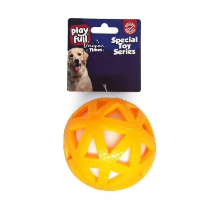 Sarı Plastik Top Kedi Oyuncağı 7,5 cm