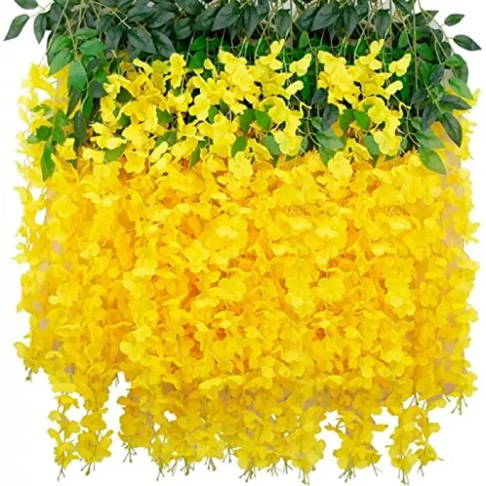 Sarı yapay akasya, 90 cm, sarkan 3 dallı