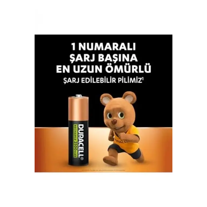 Şarj Edilebilir Aa 2500Mah Piller, 4Lü Paket