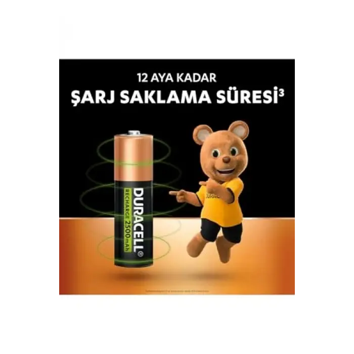 Şarj Edilebilir Aa 2500Mah Piller, 4Lü Paket