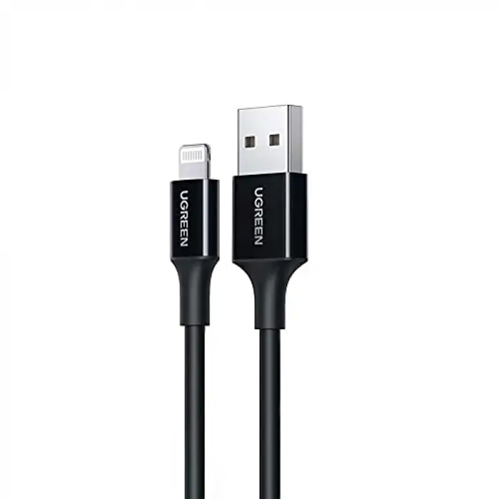 Şarj Kablosu, iPhone Lightning 2.4A Data ve, Siyah 1 Metre