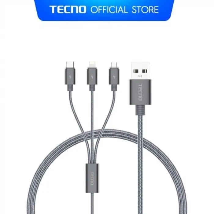Şarj ve Veri Kablosu Tcd-X95 2A 1M, Gri