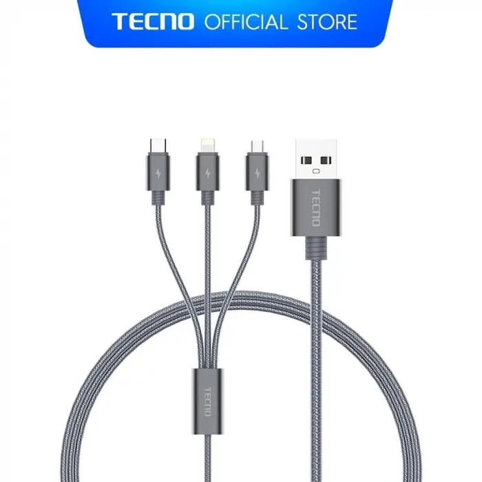 Şarj ve Veri Kablosu Tcd-X95 2A 1M, Gri