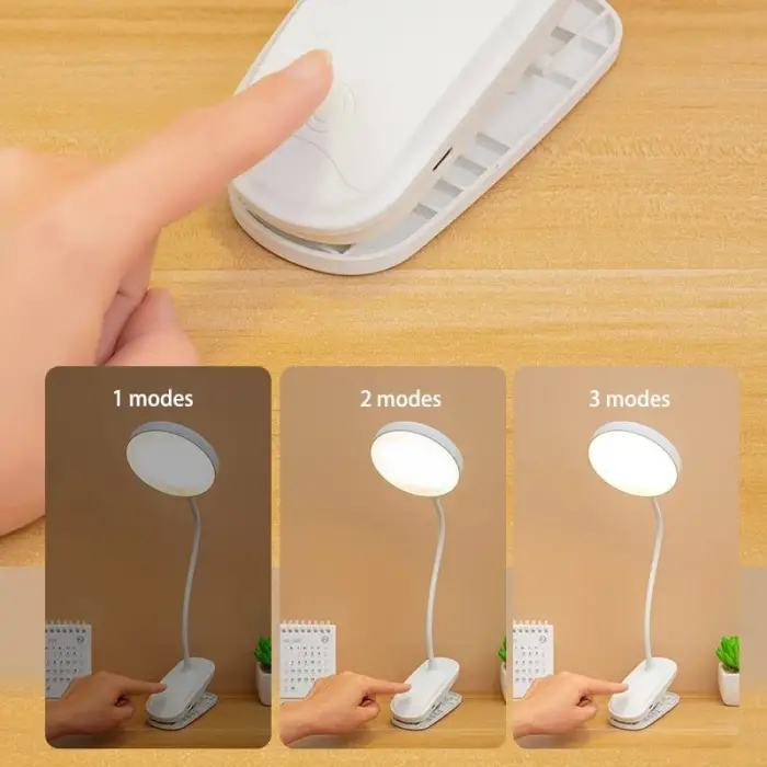 Şarjlı, Usb li Dokunmatik Düğmeli, Üç Modlu, Beyaz Işık, Masa Lambası