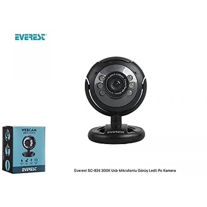 SC-824 300K 480P USB Mikrofonlu LED Webcam
