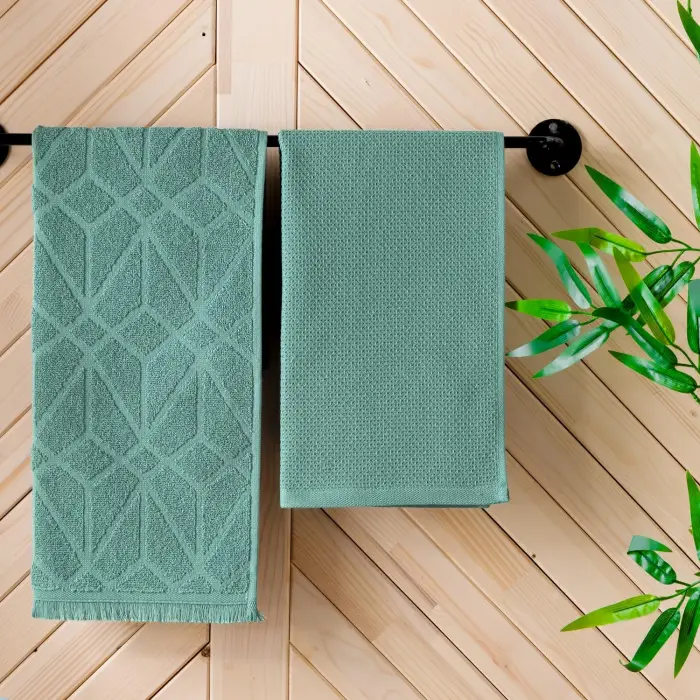 Schafer Solid Home 2 li Kurulama Bezi 40x60 Cm-Yeşil
