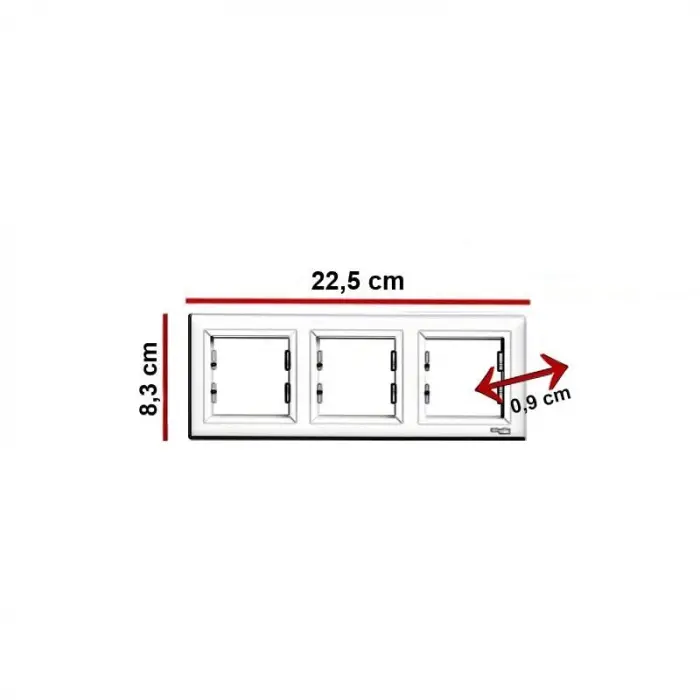 Schneider Asfora Antrasit 3lü Dikey Çerçeve; Eph5810371