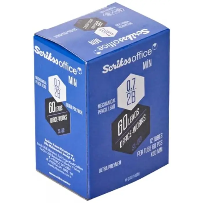 Scrikss Office Sl60 Min 12lik Kutu 2B 0.7 mm