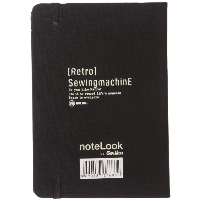 Scrikss Tekstil Kapak Çizgili Defter A6 Beyaz
