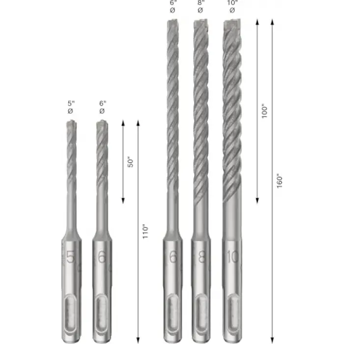 Sds Plus-5 x Set 5 Uds: 5,6,6,8,10 (5)