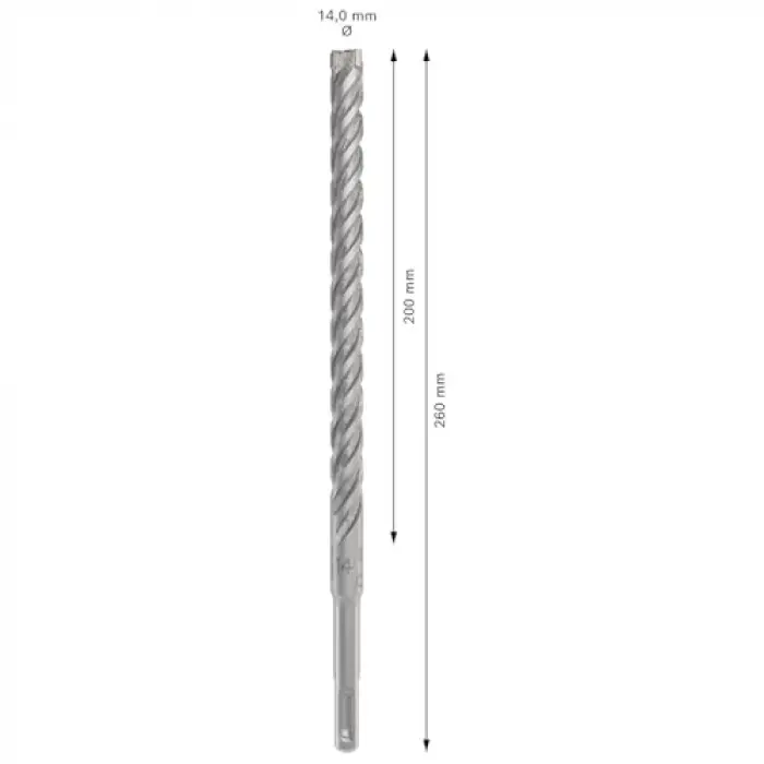 SDS plus-5X Delme Ucu 14 x 200 x 260 mm