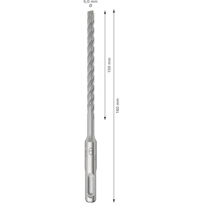 SDS plus-5X Delme Ucu 6 x 100 x 160 mm