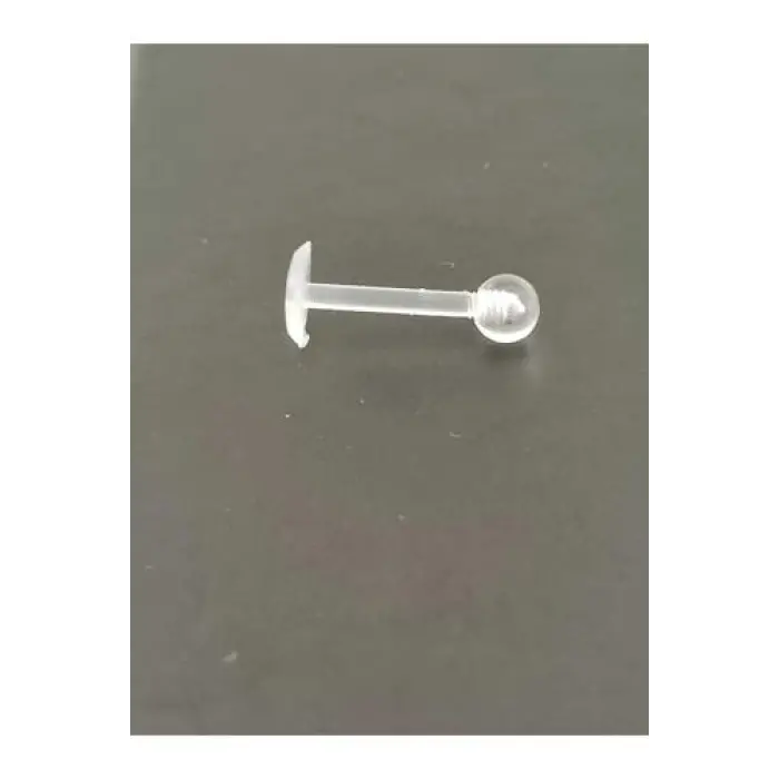 Şeffaf 8 MM Bioplast Labret Piercing