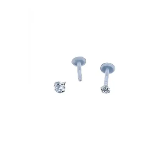 Şeffaf Bioplast Labret Piercing, Taşlı