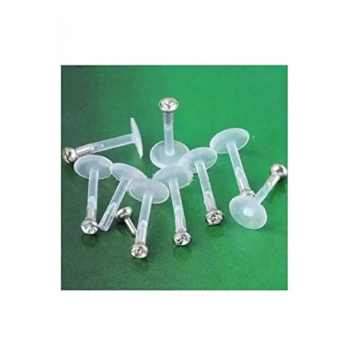 Şeffaf Bioplast Tek Taş Piercing, Unisex