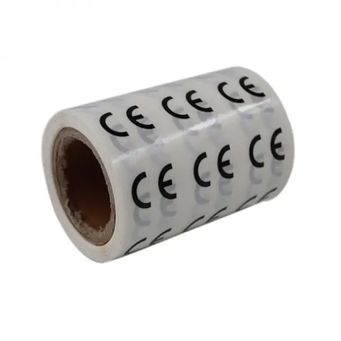 Şeffaf CE Etiketi - 25mm Çapında (1000 Adet)