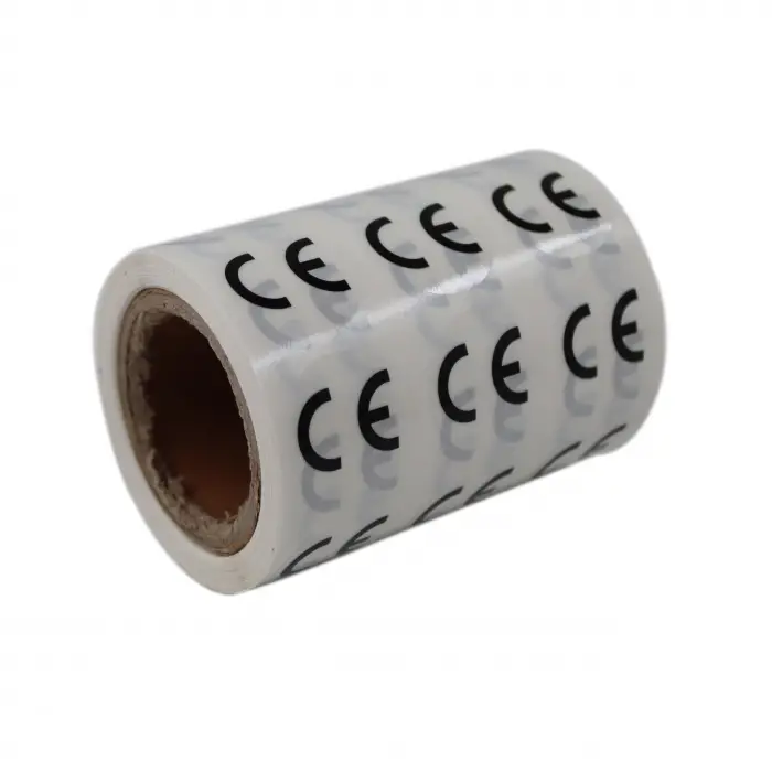Şeffaf CE Etiketi - 25mm Çapında (1000 Adet)