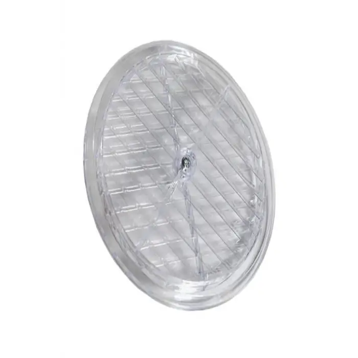 Şeffaf Doğalgaz Havalandırma Cam Menfez Kapağı, Çap 18 Cm