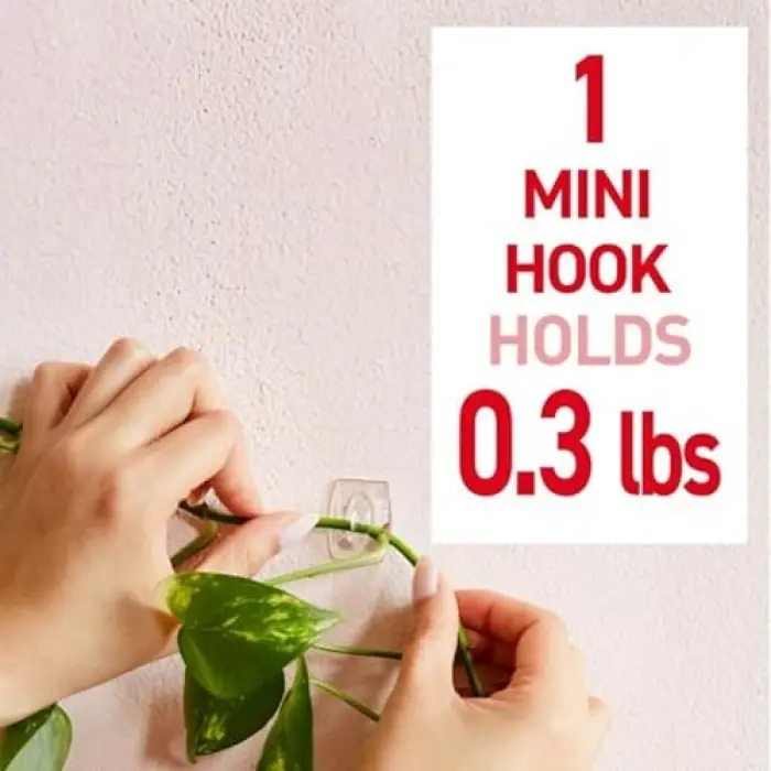 Şeffaf Mini Kancalar 6 Kanca, 1 Paket