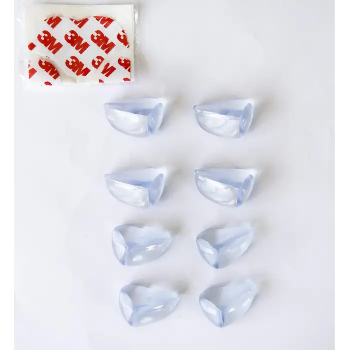 Şeffaf mini köşe koruyucu, 8 adet