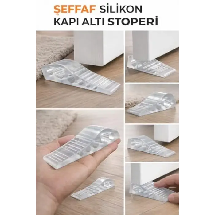 Şeffaf Silikon Kapı Altı Stoperi, Tutucu Kapı Durdurucu